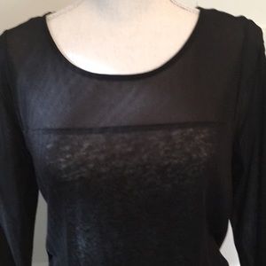 Sheer black top